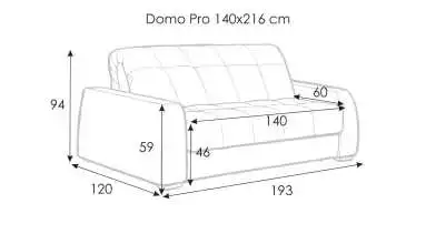 Sofa bed Domo Pro, square pattern, Wenge wood-topped armrests Askona pictures - 8 - превью